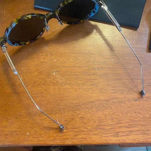 Christian Dior CD Umbrage Sunglasses Distinctive Green Leaf Print - Picture 5 of 6